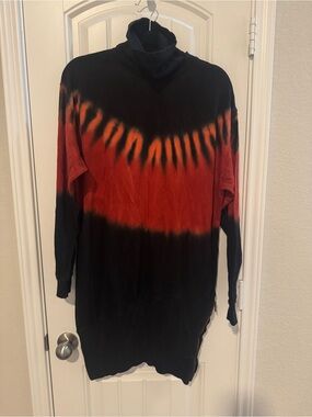 Tie-Dye long Sleeve grunge goth punk sweater dress